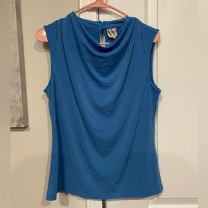 Worthington Blue Cowelneck Blouse